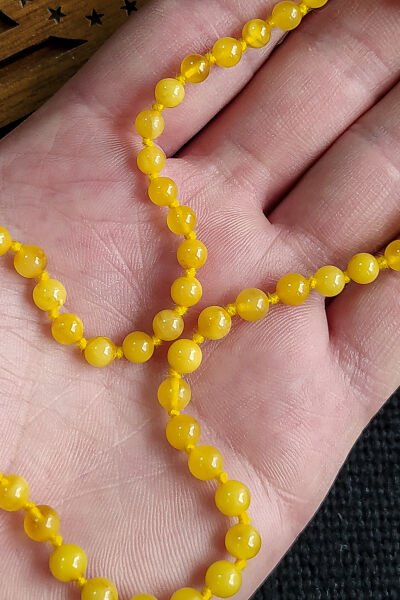 Sertifikalı Sarı Kehribar Kolye Kız Erkek Bebek Diş Kolyesi 4-7 Yaş 35 cm  Çocuk Kolyesi