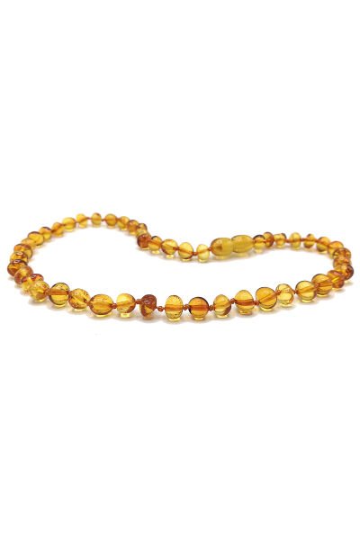 Yedek Klips Hediyeli Sertifikalı Kehribar Kolye Bal Rengi Bebek Diş Kolyesi 0-6 Yaş