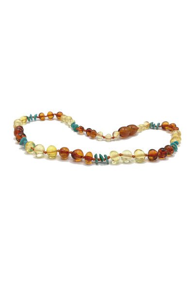 Yedek Klips Hediyeli Sertifikalı Kehribar Kolye Turkuaz Konyak Limon Bebek Diş Kolyesi 0-6 Yaş