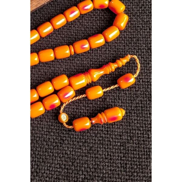 9X11 mm Mişmişi Kanayan Baga Tesbih - Ebu Sırr Usta İmzalı Katalin Tespih