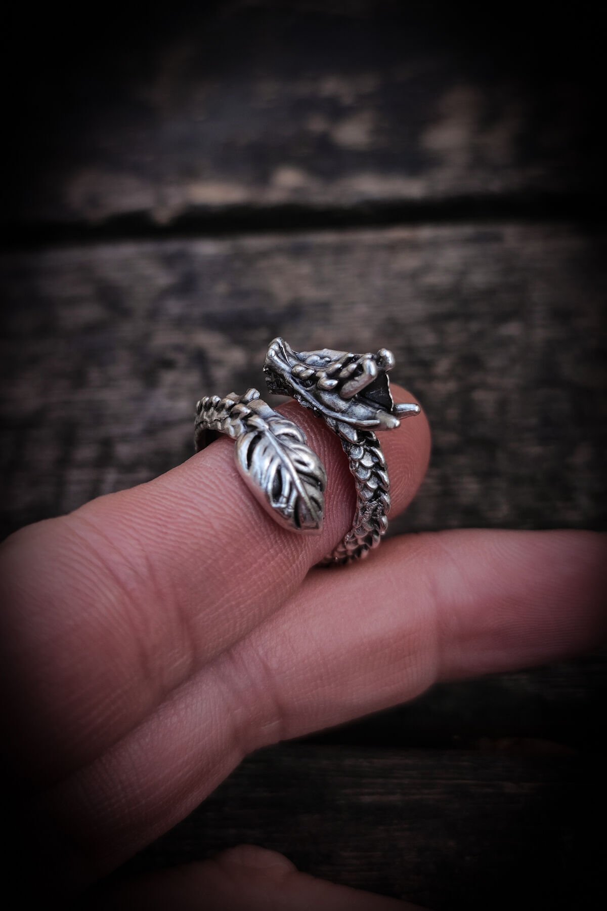 Ayarlanabilir Antik Gümüş Kaplama Yüzük, Kararmaz Erkek Yüzüğü