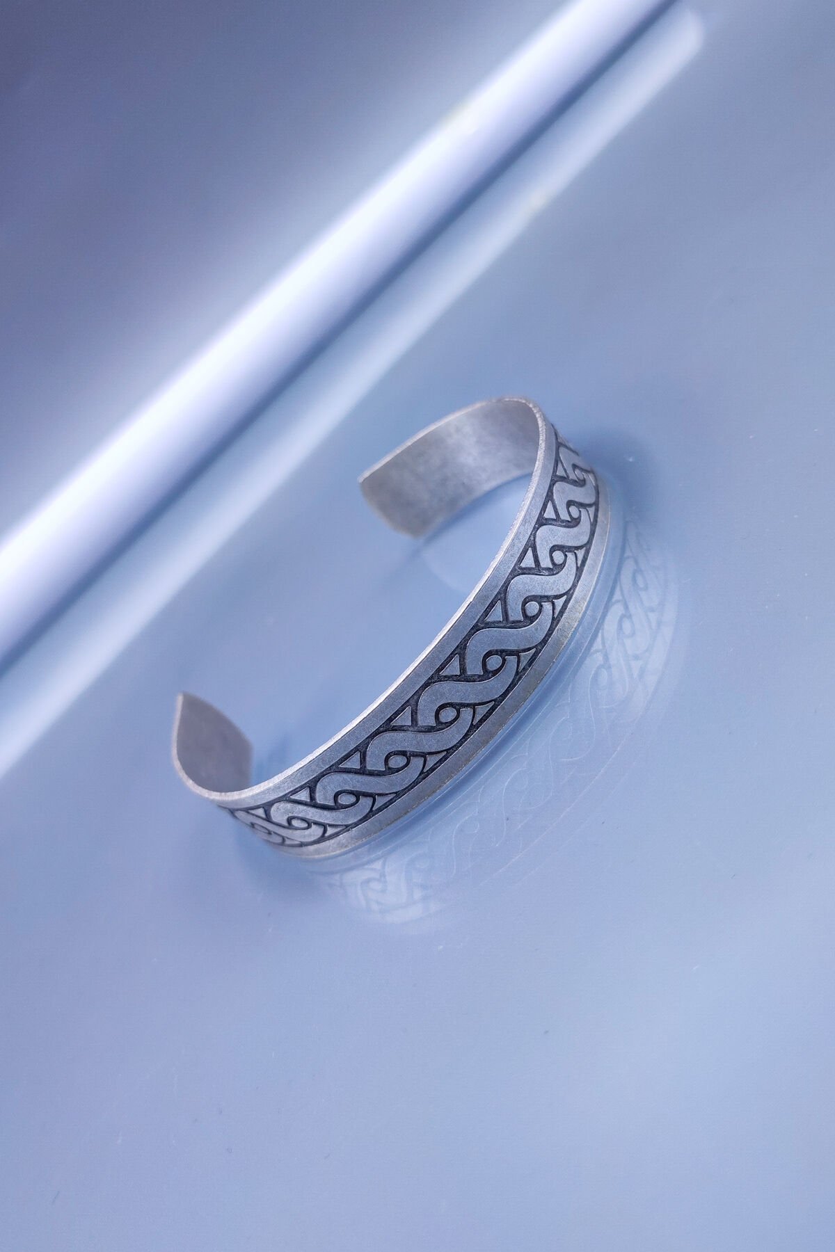 El Yapımı Ayarlanabilir Bakır Bileklik, Gümüş Kaplama Şifalı Bileklik, Sarma Bileklik