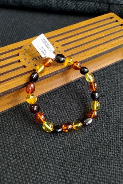 Sertifikalı Yetişkin Şifalı Kehribar Bileklik Baltık Kehribar Bileklik Anne Baba Kehribar Bileklik